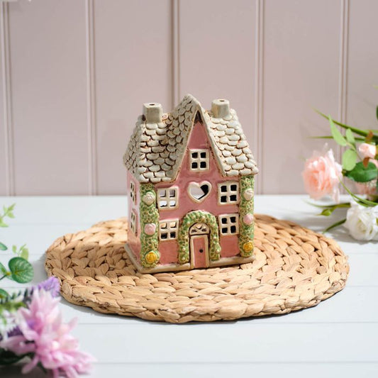 Cottage Garden T-Light Holder - Pink