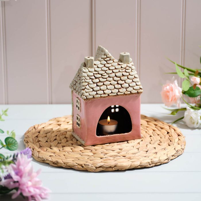 Cottage Garden T-Light Holder - Pink