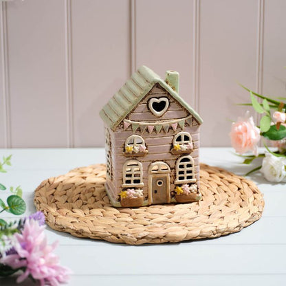 Cottage Garden T-Light Holder - Soft Pink