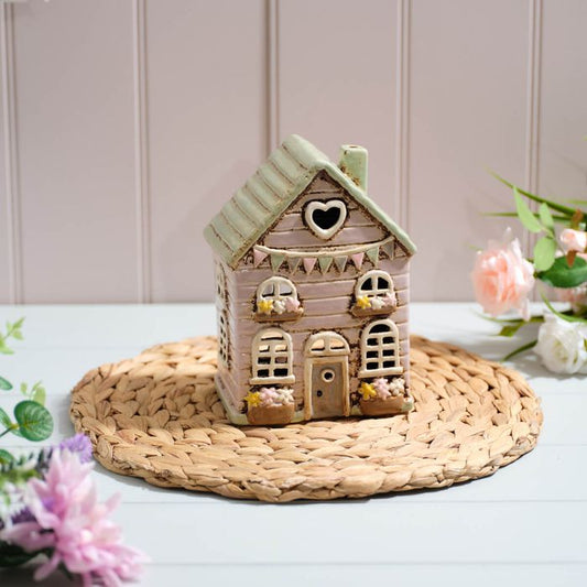 Cottage Garden T-Light Holder - Soft Pink