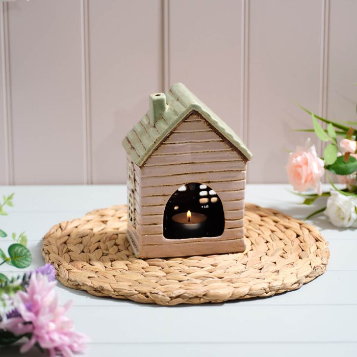 Cottage Garden T-Light Holder - Soft Pink