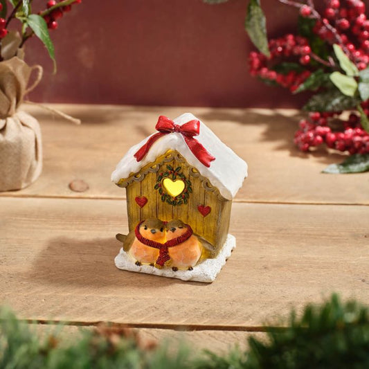 Resin Robin House with LED