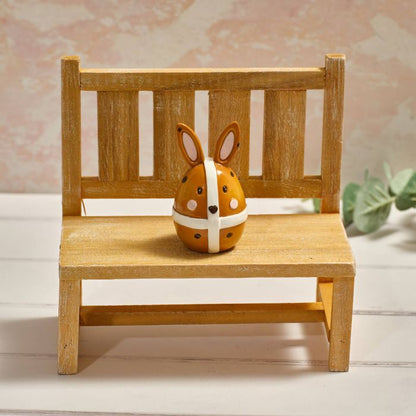 Farmhouse Bunny Handcrafted Hot Cross Bunny Ornament
