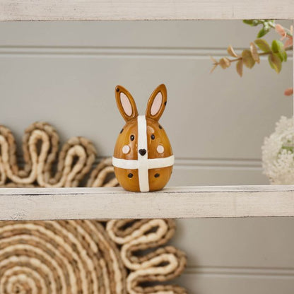 Farmhouse Bunny Handcrafted Hot Cross Bunny Ornament