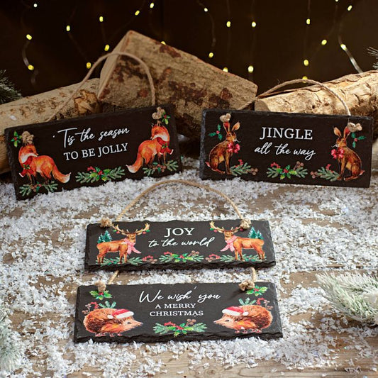 Woodland Animal Slate Plaque