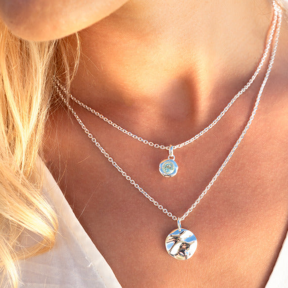Water Effect Disc Necklace