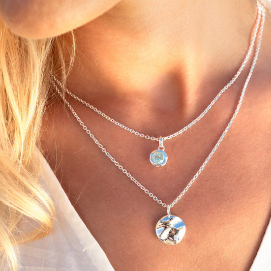 Water Effect Disc Necklace