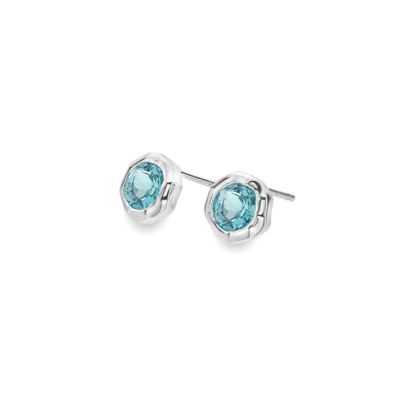 Blue Topaz Stud Earrings