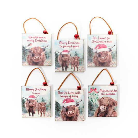 Highland Cow Hanger with Bell