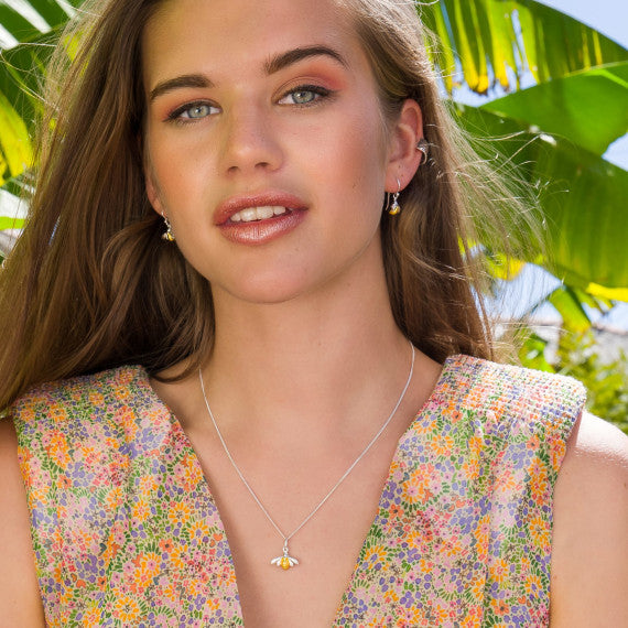 Silver & Gold Bee Necklace