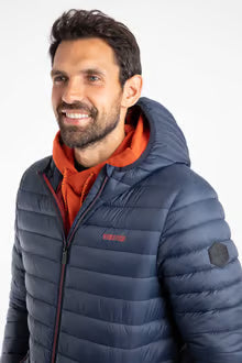 Flete Lightweight Showerproof Padded Hooded Jacket Navy