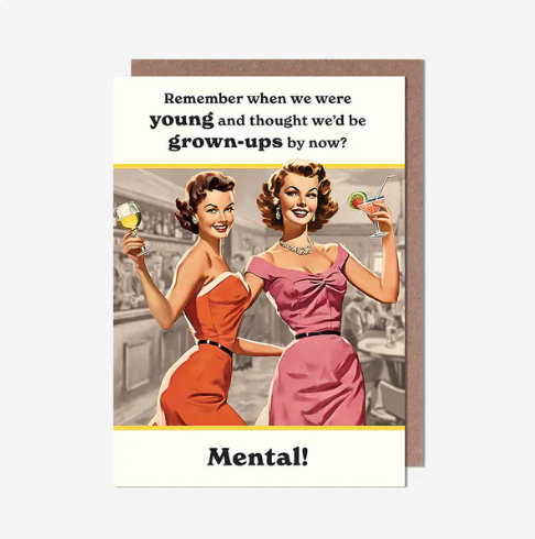 Grown Ups By Now Girls Drinking Birthday Card