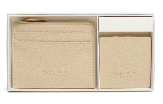 Purse & Mirror Compact Gift Set - Ivory