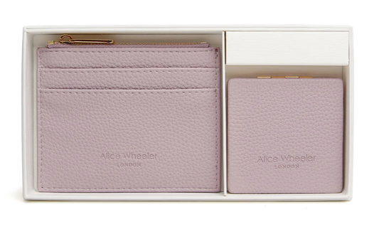 Purse & Mirror Compact Gift Set - Lavender