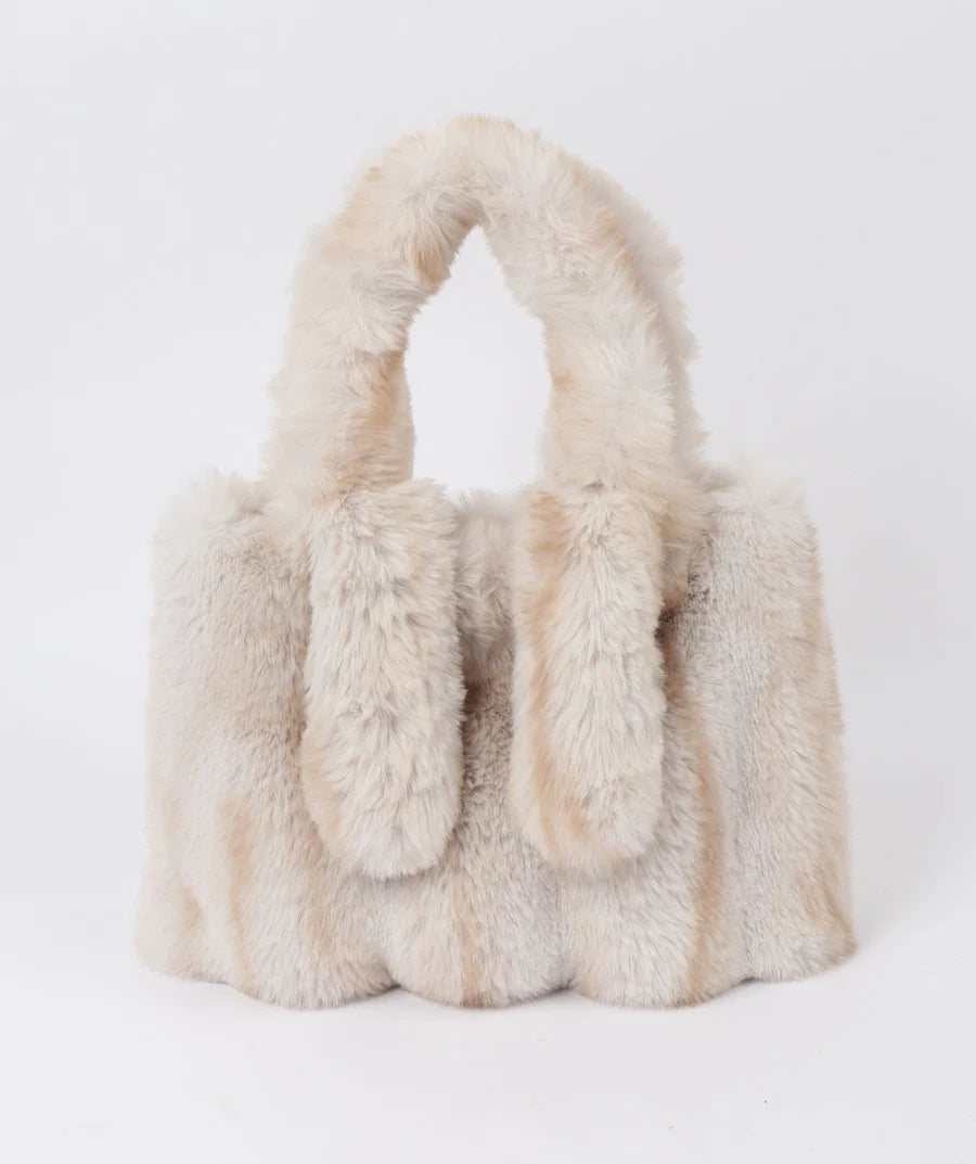 Alpine - Honeycomb Ombre Plush Faux Fur Tote Bag