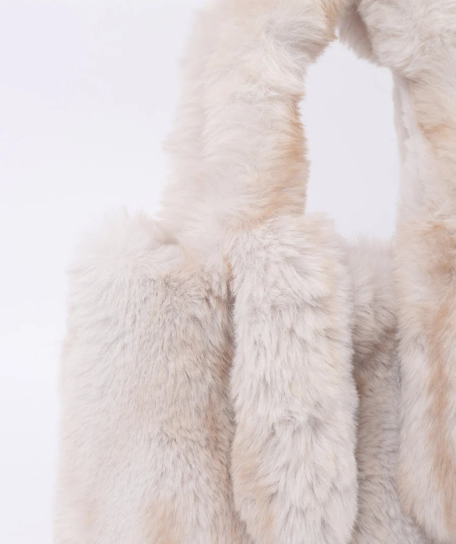 Alpine - Honeycomb Ombre Plush Faux Fur Tote Bag