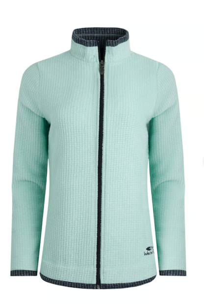 Ariana Eco Full Zip Grid Fleece - Seaspray