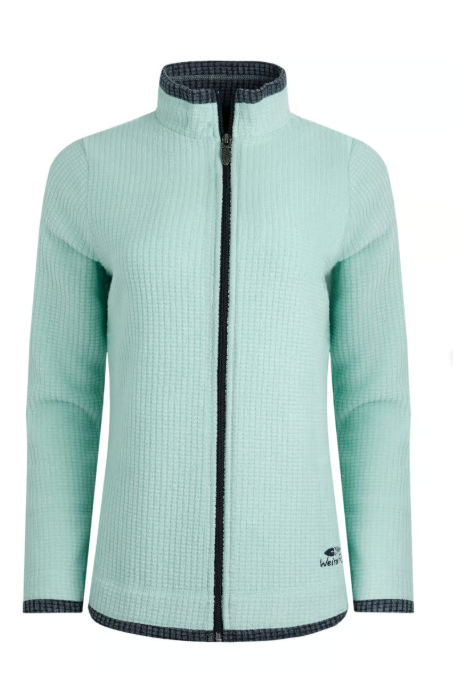 Ariana Eco Full Zip Grid Fleece - Seaspray