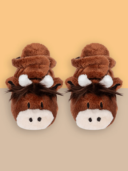 Neutral Highland Cow Booties