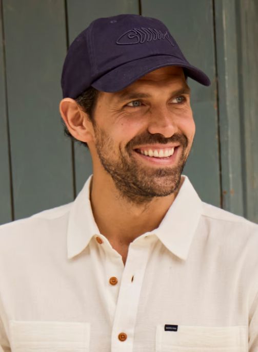 Bude Branded Twill Cap - Navy