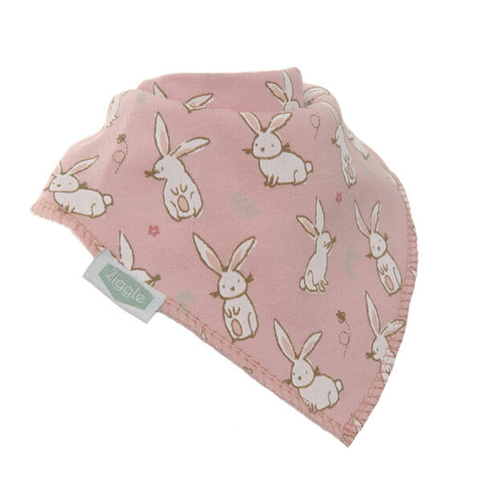 Bunnies on Pink Dribble Bib