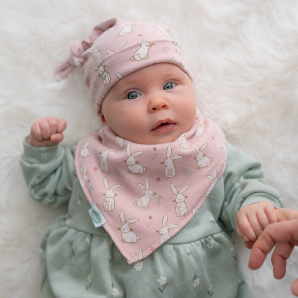 Bunnies on Pink Cotton Hat