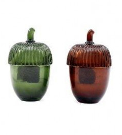 Autumn Acorn Candle Pot