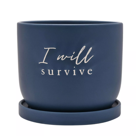 I Will Survive Ceramic Plant Pot