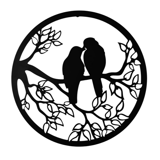Birds Metal Wall Art 60cm