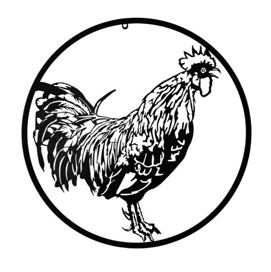 Cockerel Metal Wall Art 60cm
