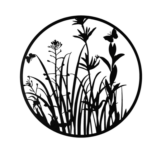 Flowers Metal Wall Art 40cm