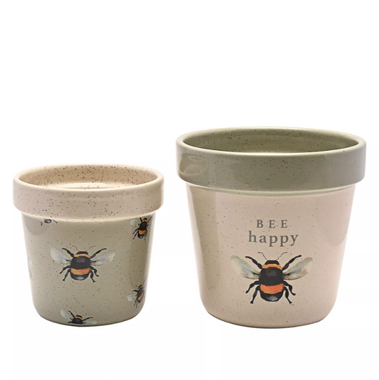 Bees Set of 2 Planters