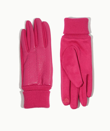 Charleigh - Faux Leather Roll Cuff Glove