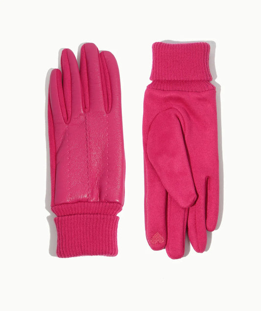 Charleigh - Faux Leather Roll Cuff Glove