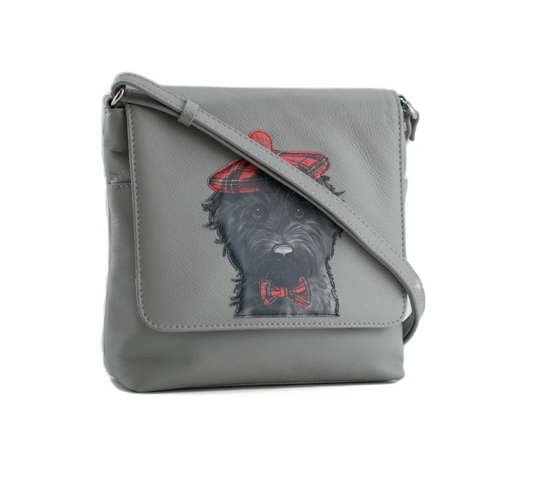 Coco's Hat Crossbody Bag With Flap - Grey