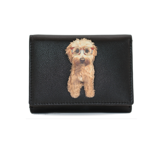 Coco's Glasses Medium Tri-fold Purse - Black