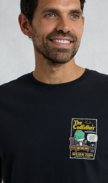 Codfather Back Print Artist T-Shirt - Black