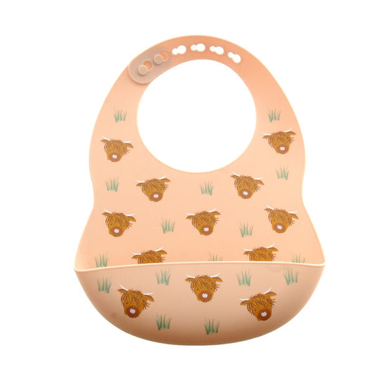 Highland Cow Silicone Catch It Bib