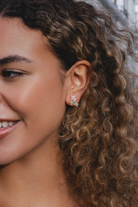 Gold Plated Earrings with Cubic Zirconia Stones and a Free Gift Box