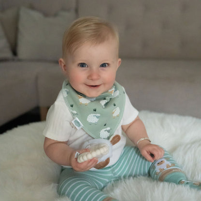 Sheep and Grasses Dribble Bib