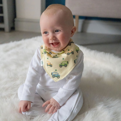 Farm Vehicles Dribble Bib