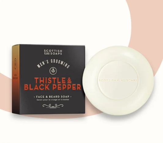 Thistle & Black Pepper Face & Beard Soap