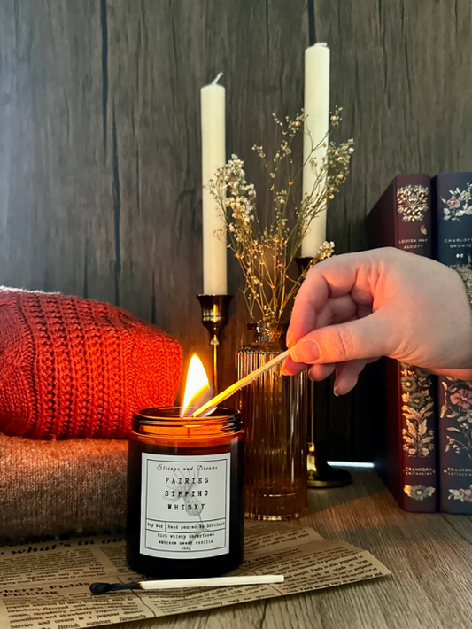 Fairies Sipping Whisky Digital Story Candle