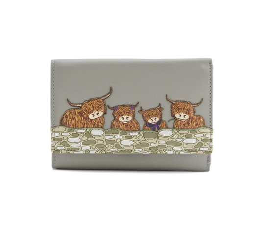 Bella Family Large Tri-Fold Purse - Grey