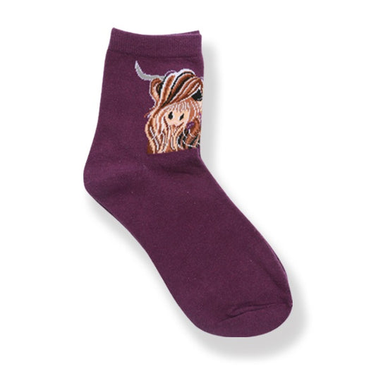 Fields of Love  Socks - Purple