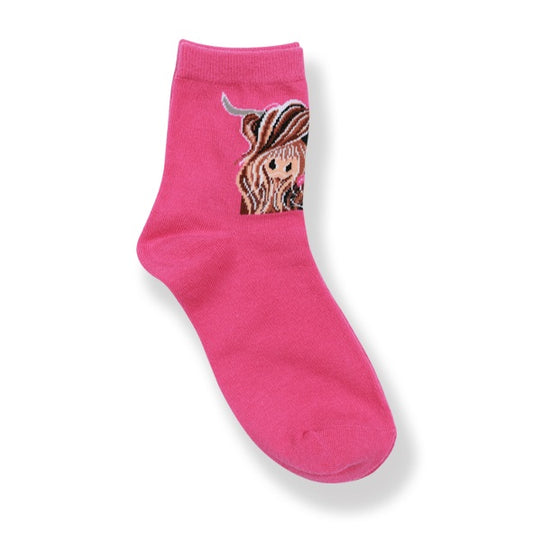Fields of Love  Socks - Hot Pink