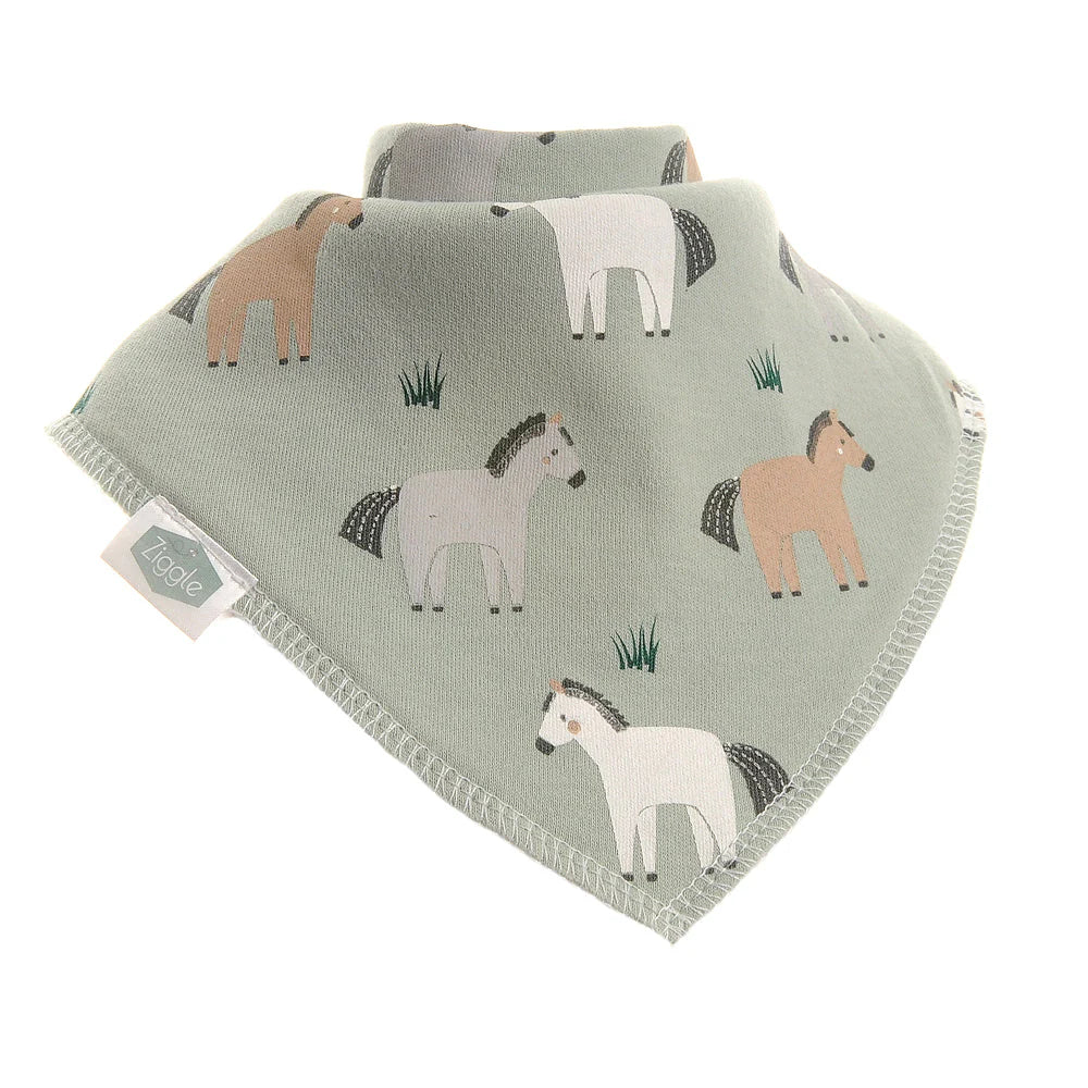 Horses Dribble Bib