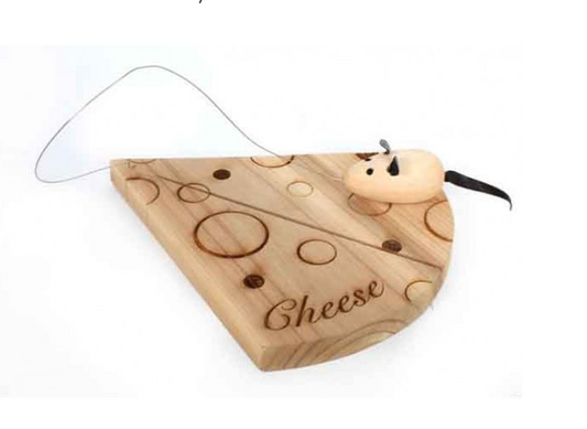 Wood Cheese Style Cheese Board & Mouse
