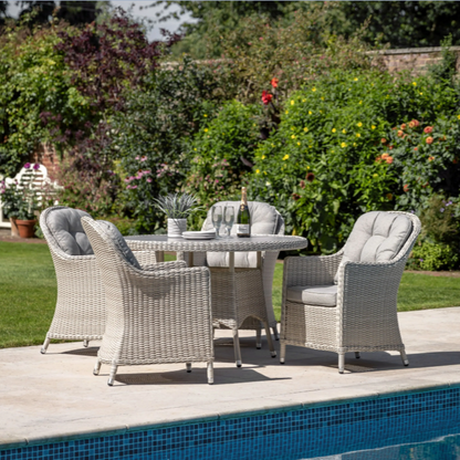 Auskerry 4 Seater Round Dining Set