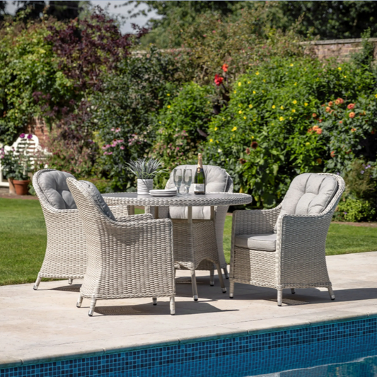 Auskerry 4 Seater Round Dining Set